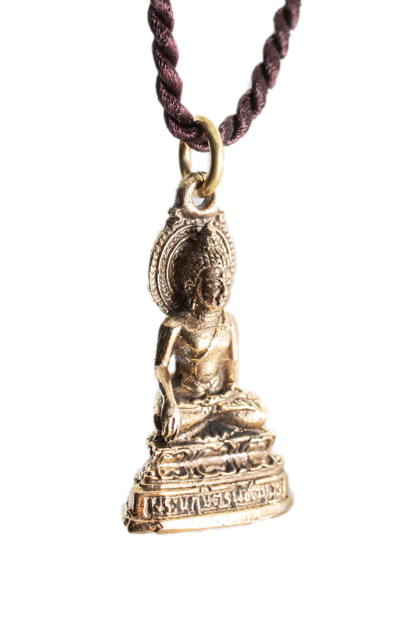 Artschatz - Sukhothai Bhumisparsha mudra Earth-Touching Golden Buddha Thai Amulet Pendant
