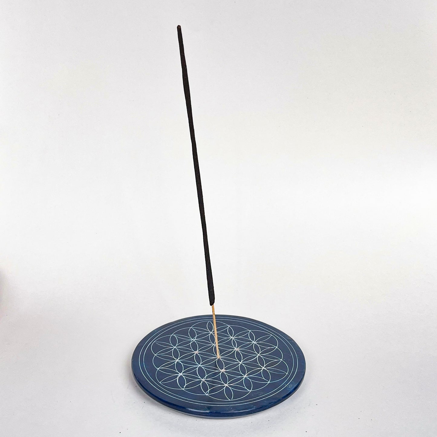 Flower of Life Incense Holder - Indigo Blue