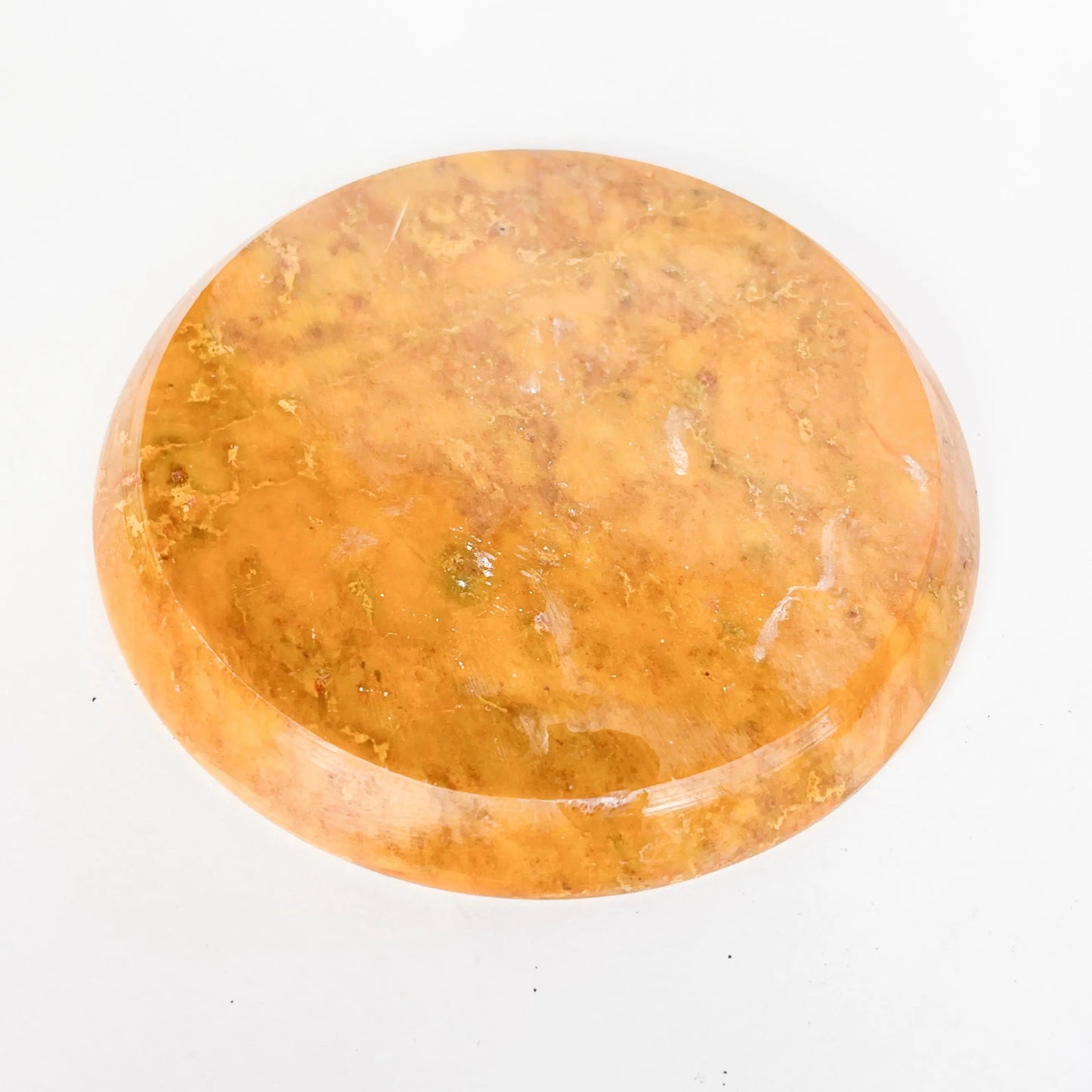 Merigold yellow Flower of Life incense holder by Artschatz with smooth polished finish. - Flower of Life Incense Holder - Merigold Yellow