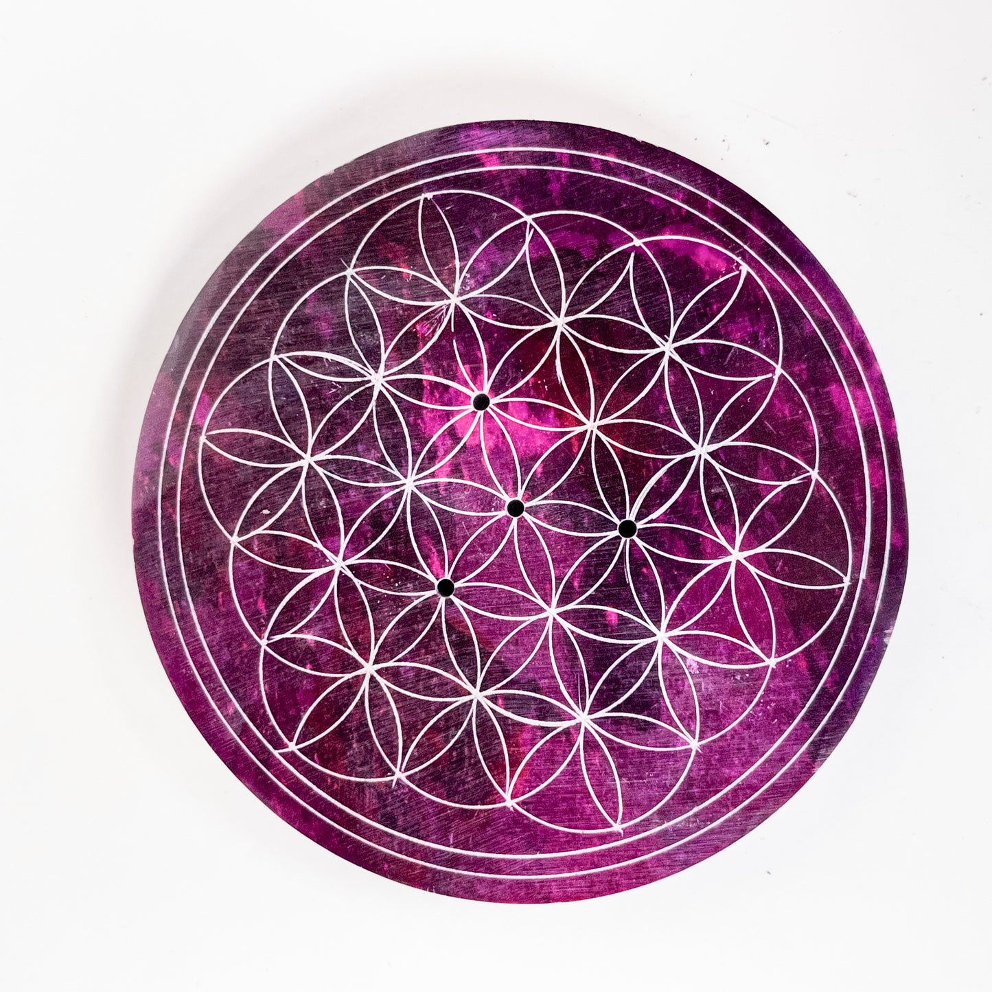 Flower of Life Incense Holder - Violet