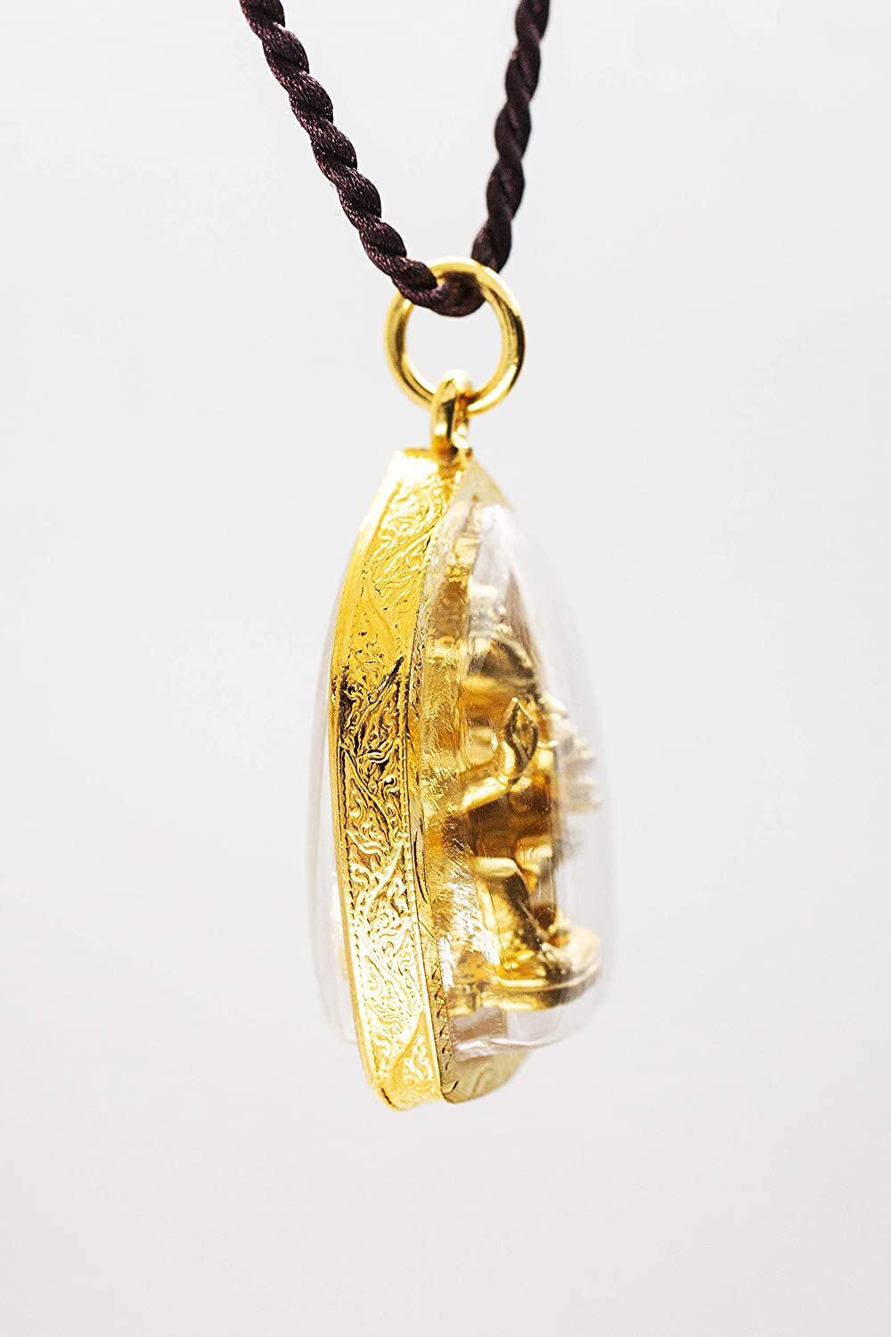 Artschatz - Golden Ganesh Ekadanta Ganapati - Om Symbol - Amulet Hindu Pendant