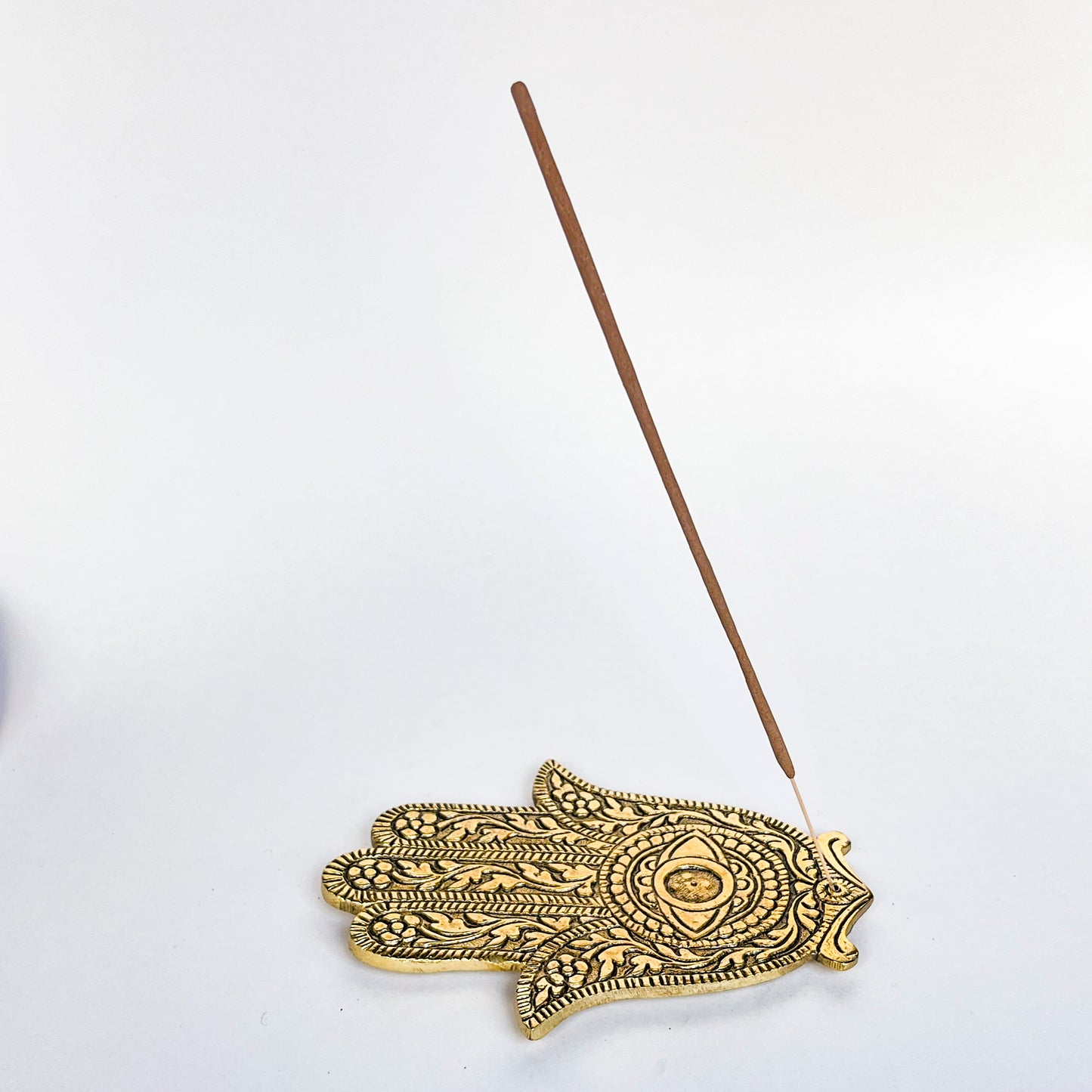 Hamsa Hand - Gold - Incense Holder for Sticks and Cones