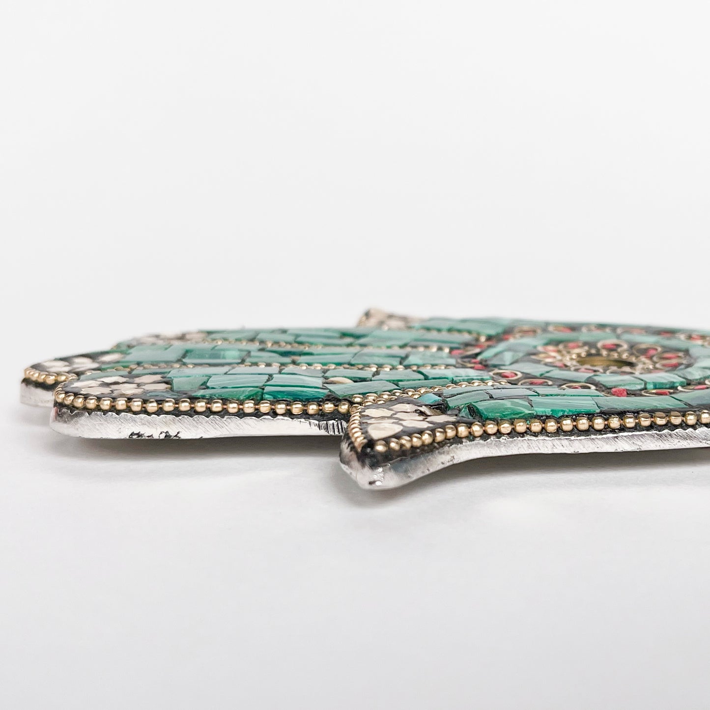 Hamsa Hand - Green - Incense Holder for Sticks and Cones