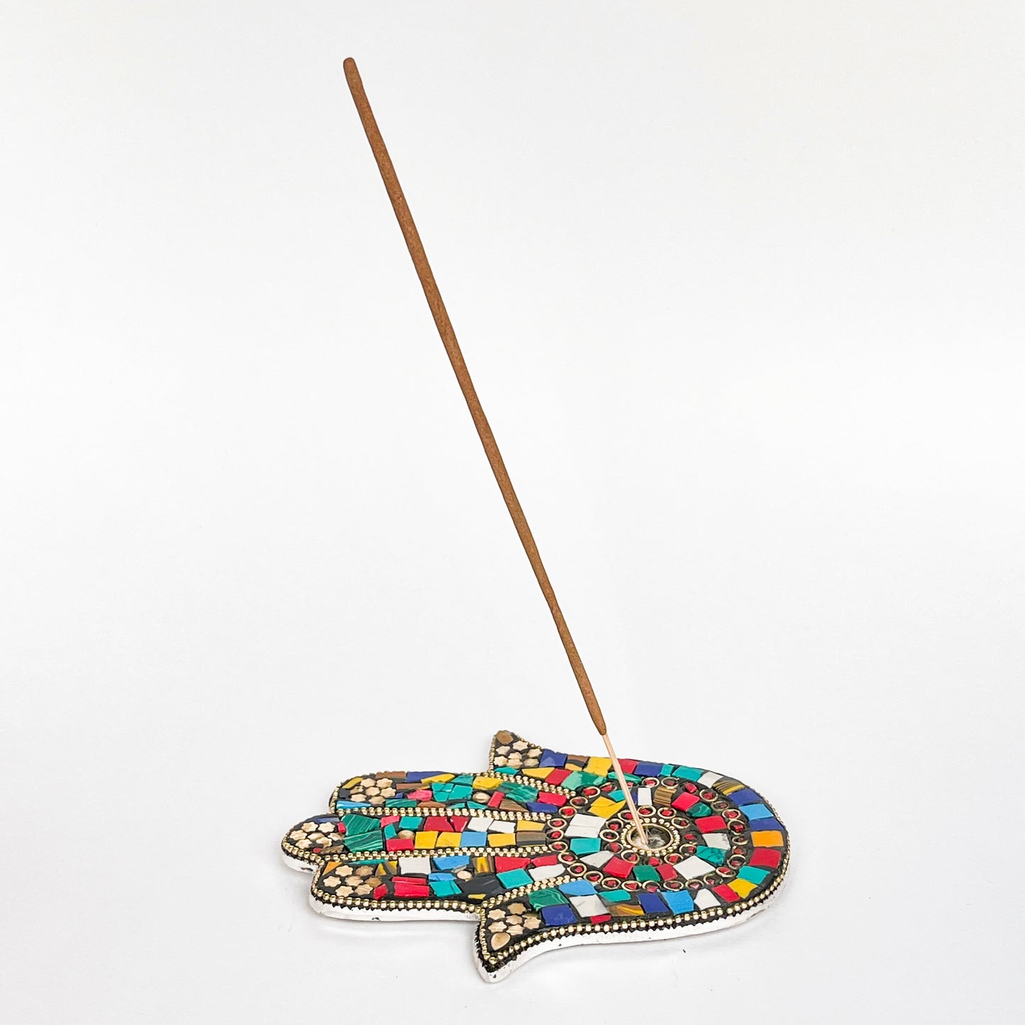 Hamsa Hand - Multicolor - Incense Holder for Sticks and Cones