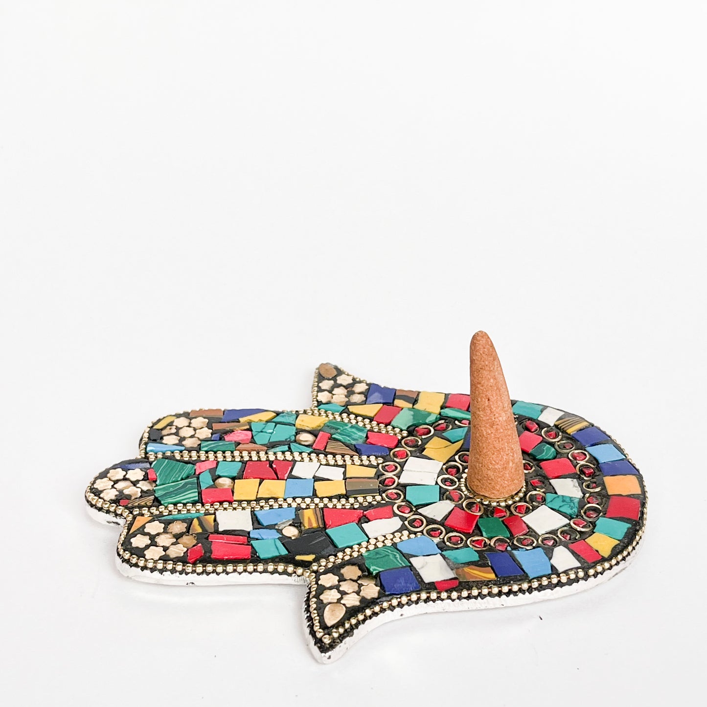 Hamsa Hand - Multicolor - Incense Holder for Sticks and Cones