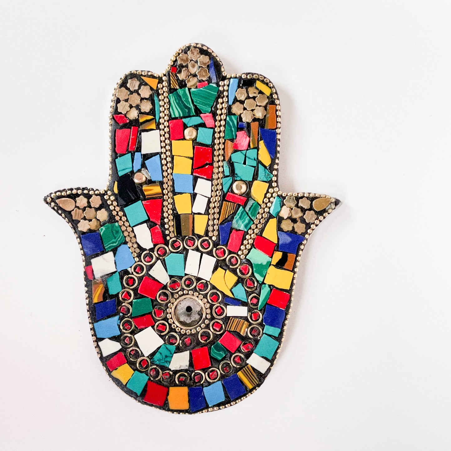 Hamsa Hand - Multicolor - Incense Holder for Sticks and Cones