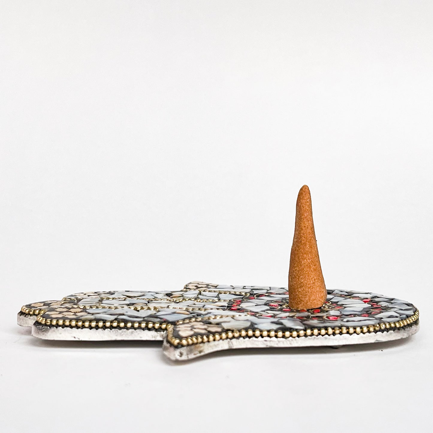 Hamsa Hand - Pearl - Incense Holder for Sticks and Cones