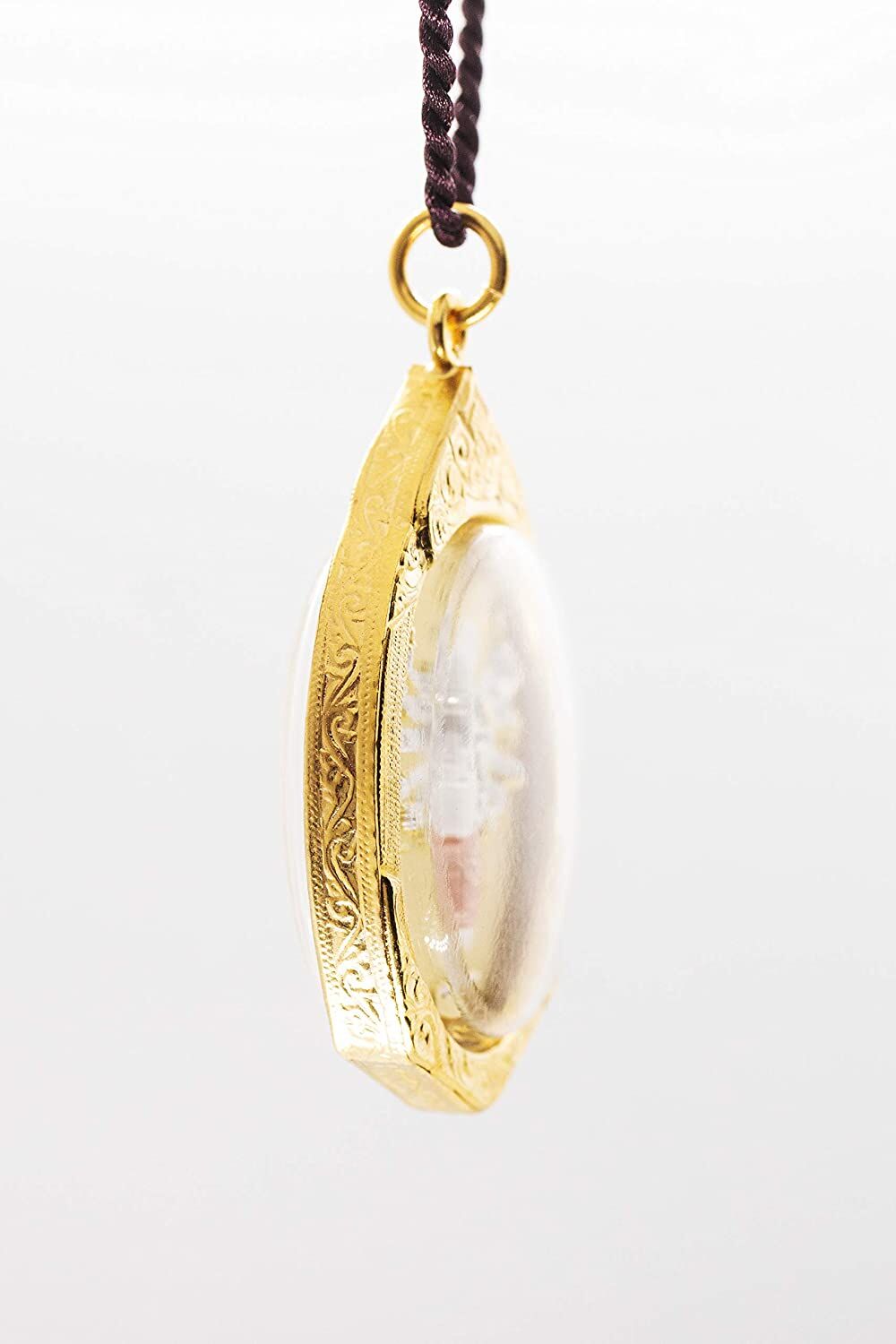 Vira Ganesh - Sixteen-Armed - hand painted Pendant