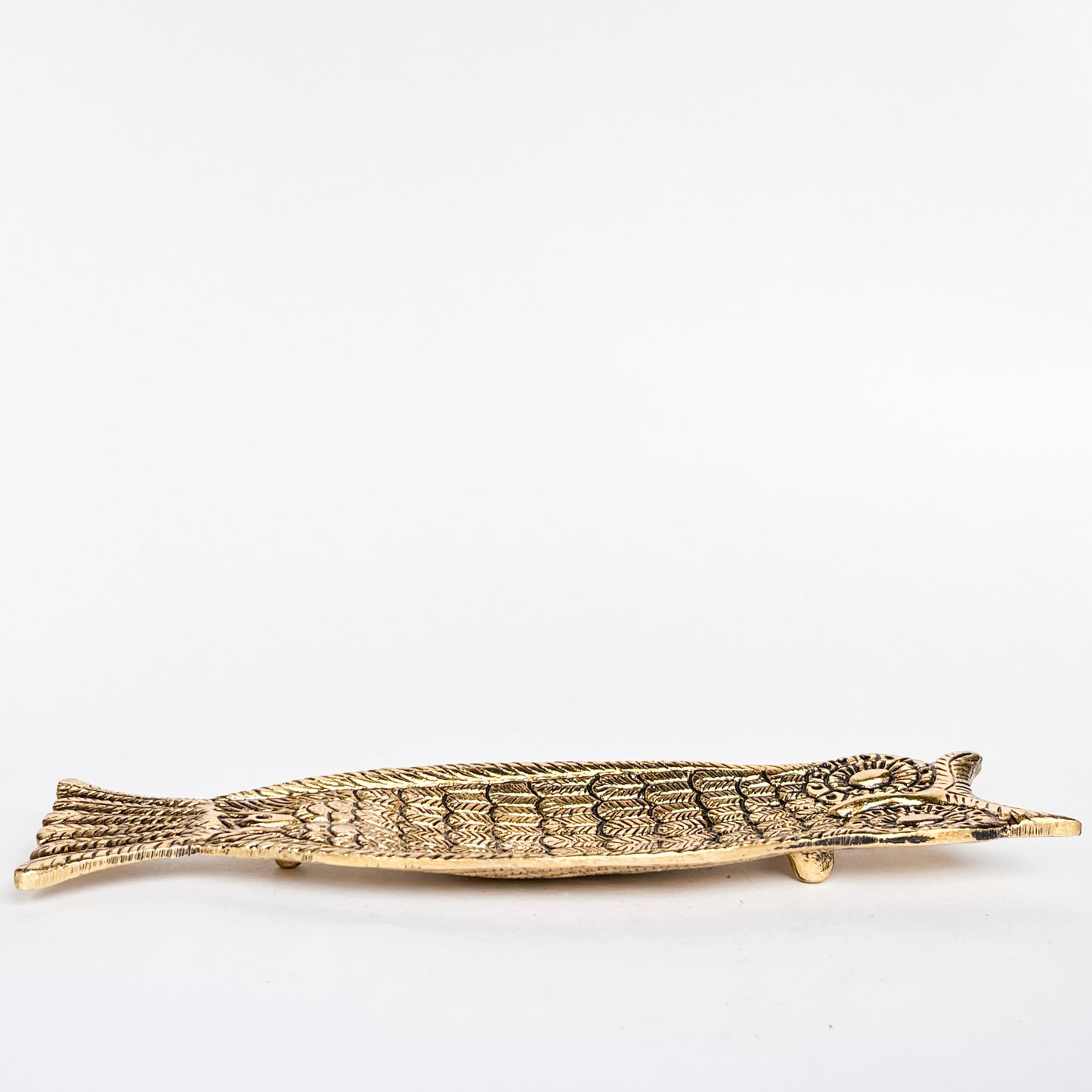 Owl Incense Holder - Gold - Long