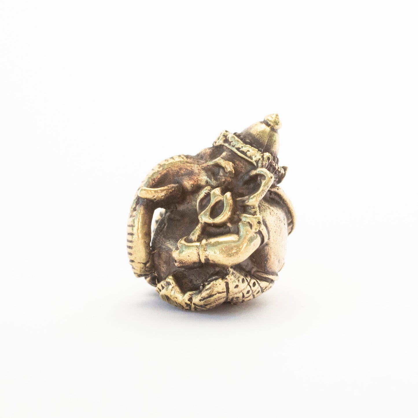 Pocket Ganesh Brass Statuette