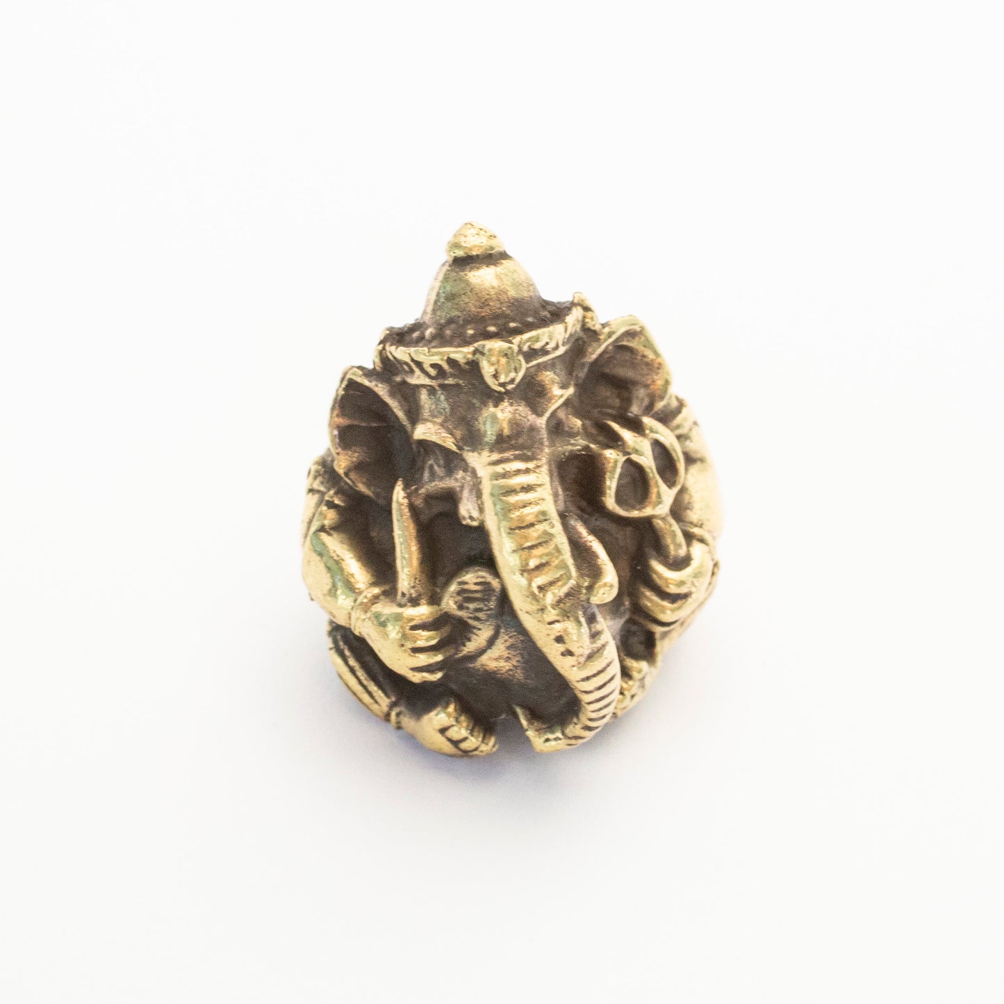 Pocket Ganesh Brass Statuette