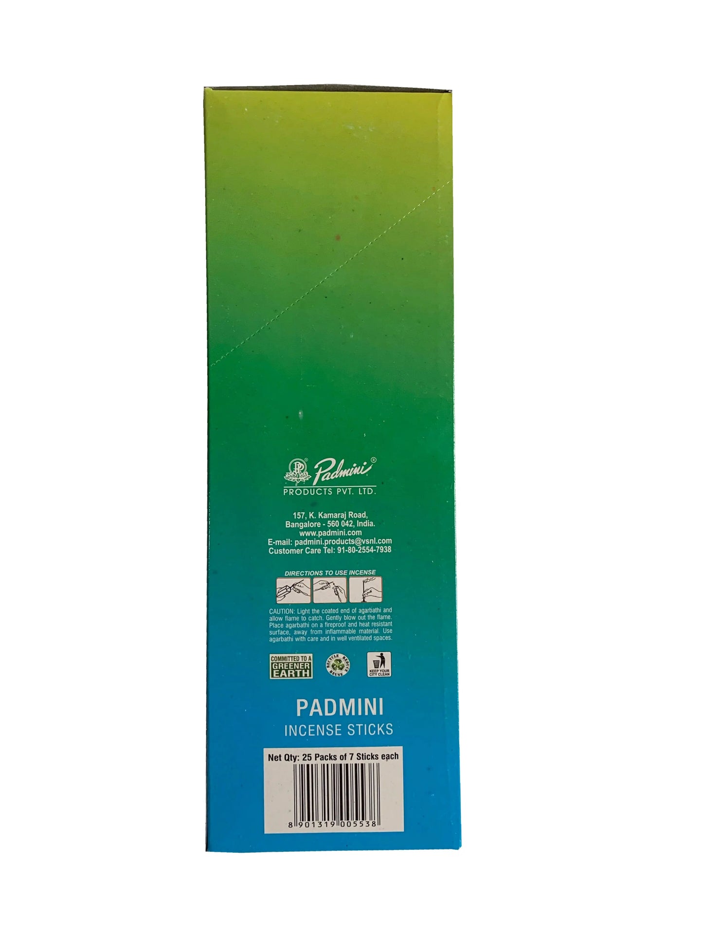 Artschatz Padmini Signature Incense Sticks box with gradient green to blue design and white text. - Padmini ~ Signature Incense Sticks