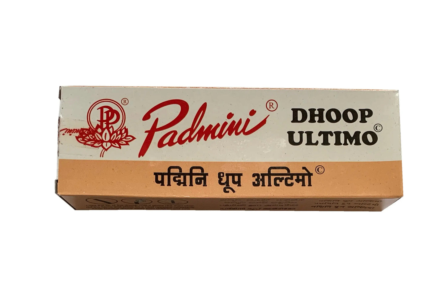 Padmini Dhoop Ultimo XXL incense sticks box with Artschatz branding and Hindi text. - Classic ~ XXL Padmini Ultimo Dhoop Sticks