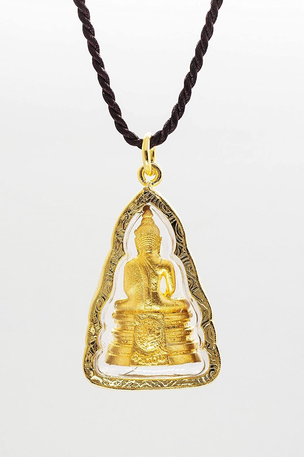 Artschatz - Phra LP Sothorn Buddha Dhyana Meditation Mudra Golden Thai Amulet Pendant