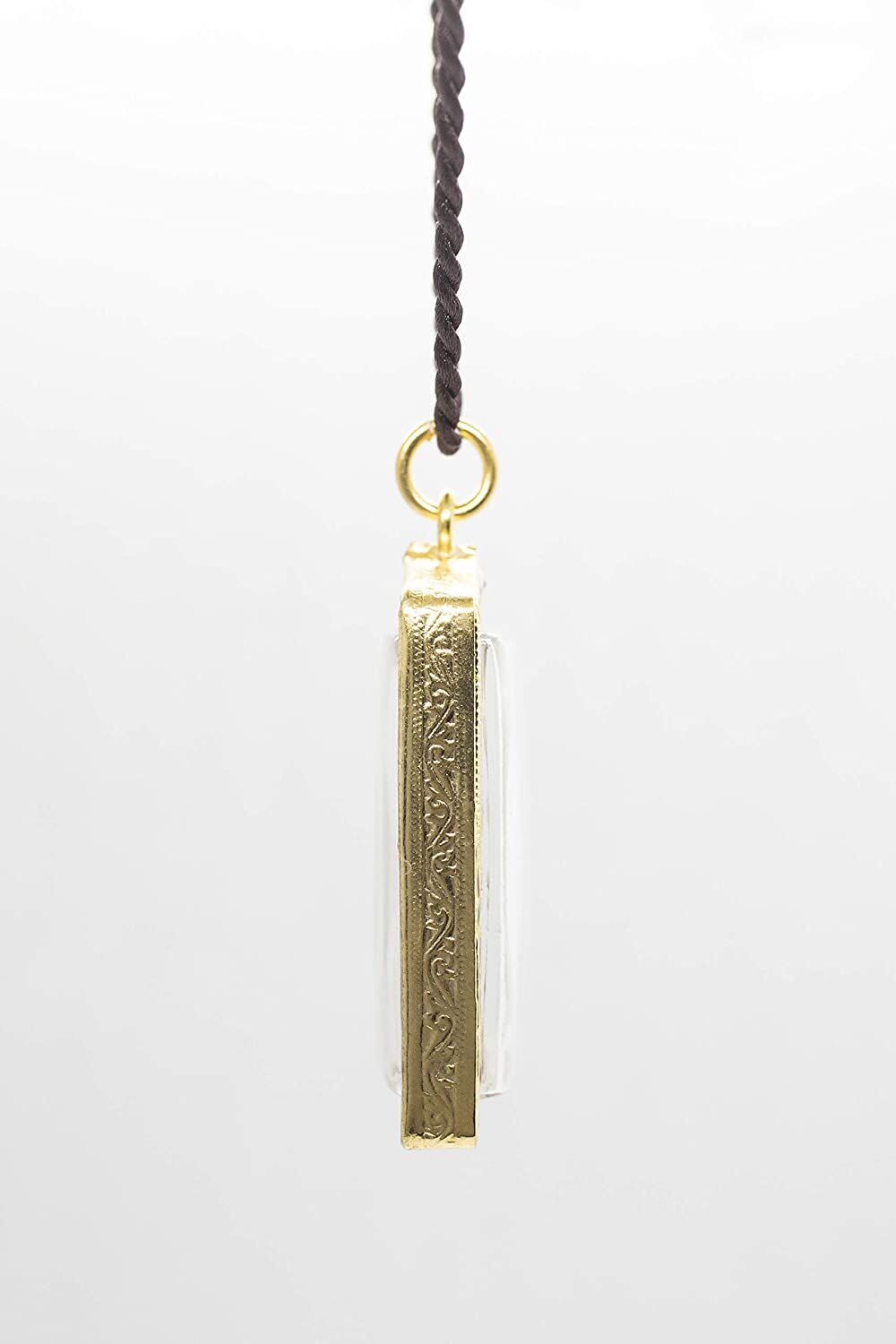 Phra Somdej Buddha with Chinnabanchon Katha Golden Thai Amulet Pendant