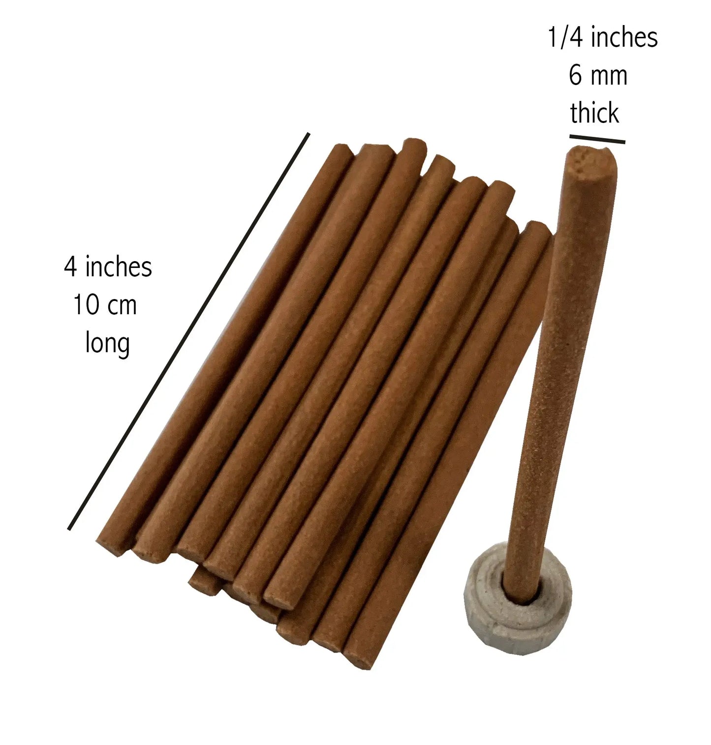 Artschatz Padmini XL Ultimo Dhoop sticks, brown incense sticks measuring 4 inches long and 6 mm thick. - Sandal ~ Padmini XL Ultimo Dhoop Sticks