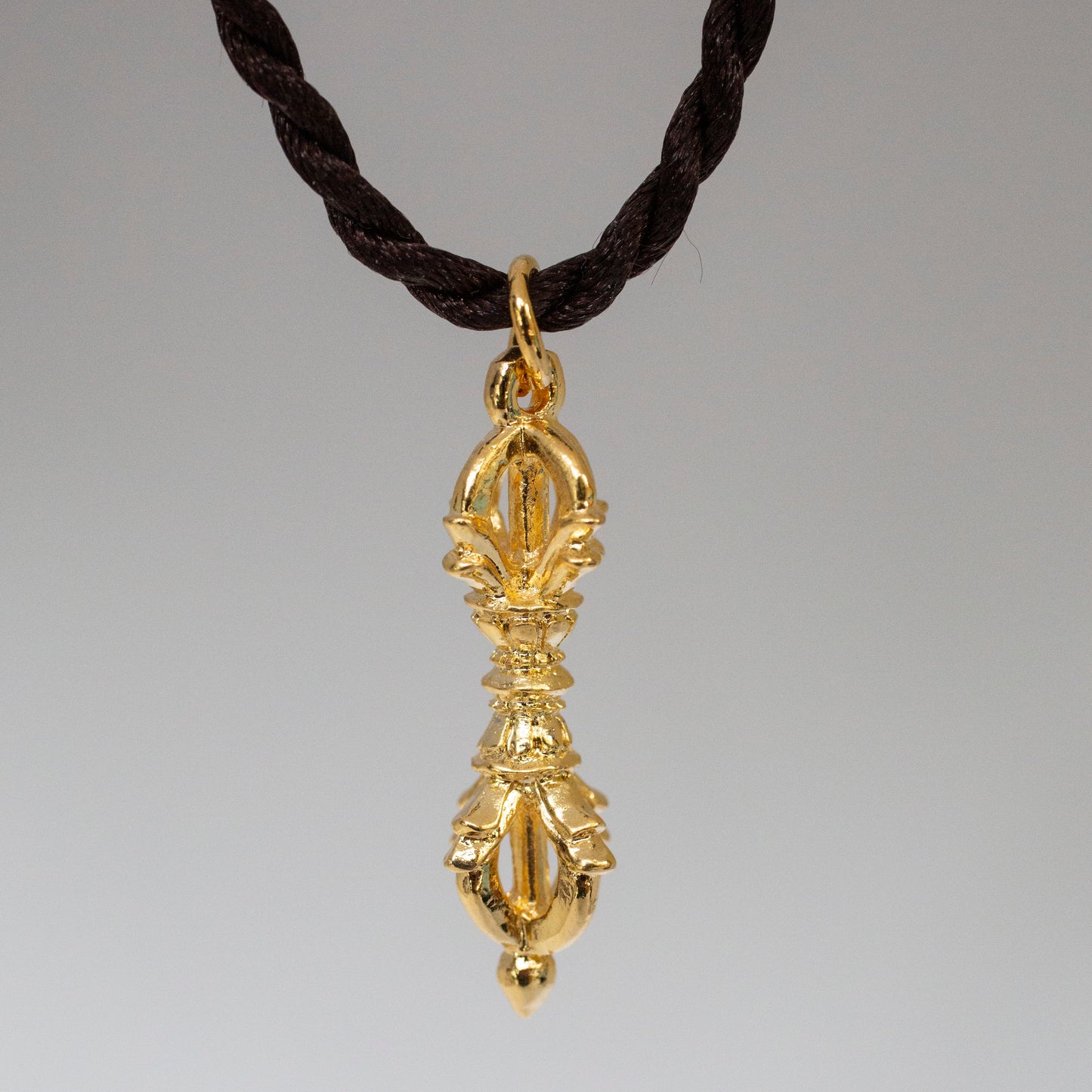 Dorje Vajra *Small* Golden Brass Pendant Necklace