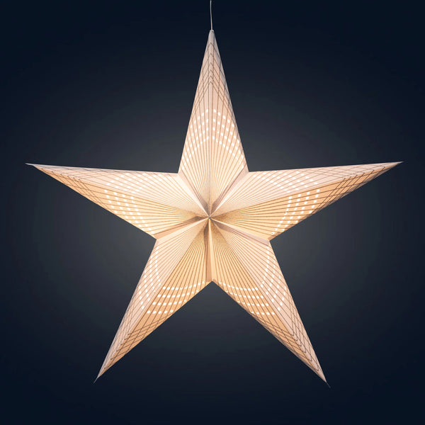 Art Deco white silver paper lantern star
