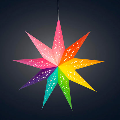 Amitola Pride Star 9 Point 16" - Rainbow