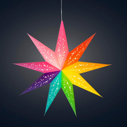 Amitola Pride Star 9 Point 16" - Rainbow