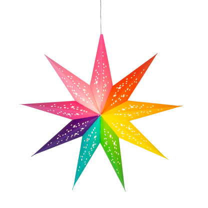 Amitola Pride Star 9 Point 16" - Rainbow