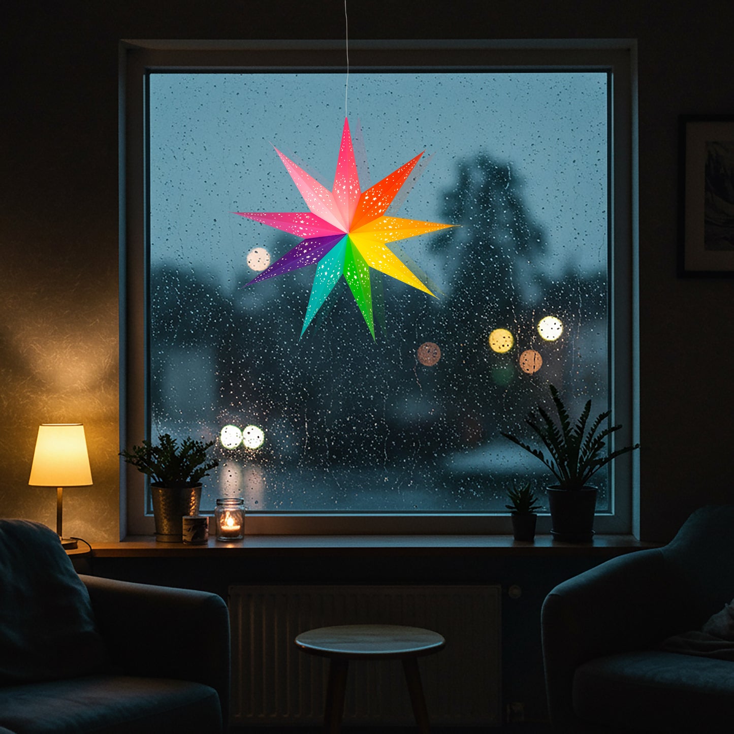 Amitola Pride Star 9 Point 25" - Rainbow