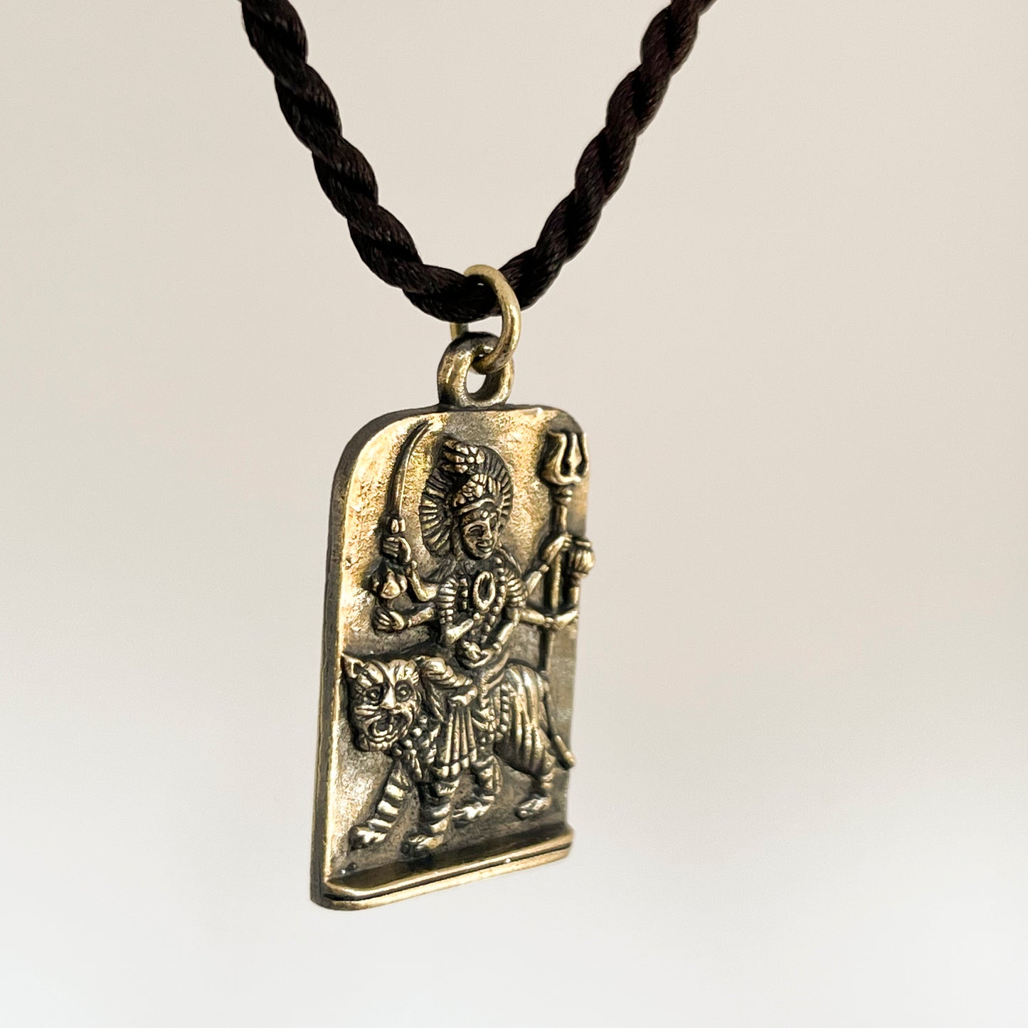 Durga Brass Pendant Necklace