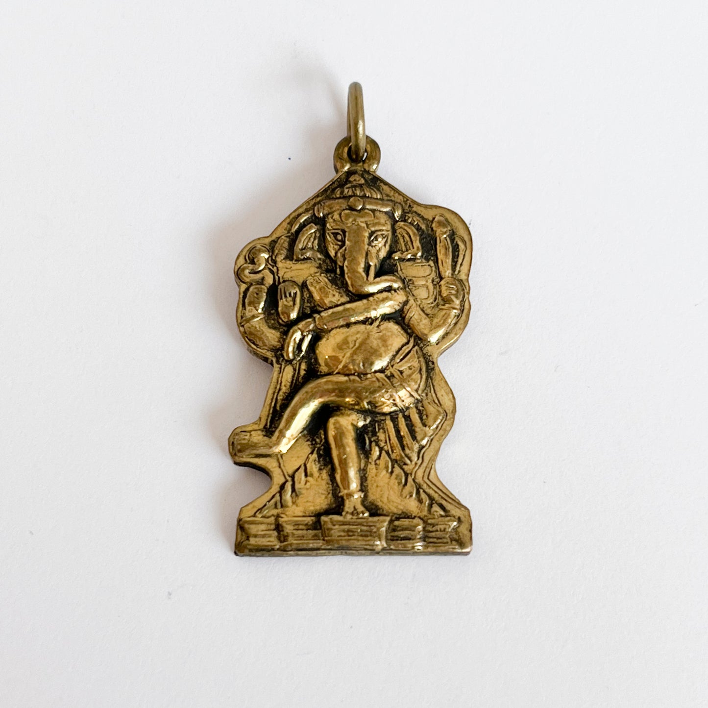 Dancing Ganesh गणेश Nritya Brass Pendant
