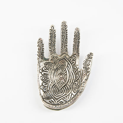 Silver Hand Incense Holder