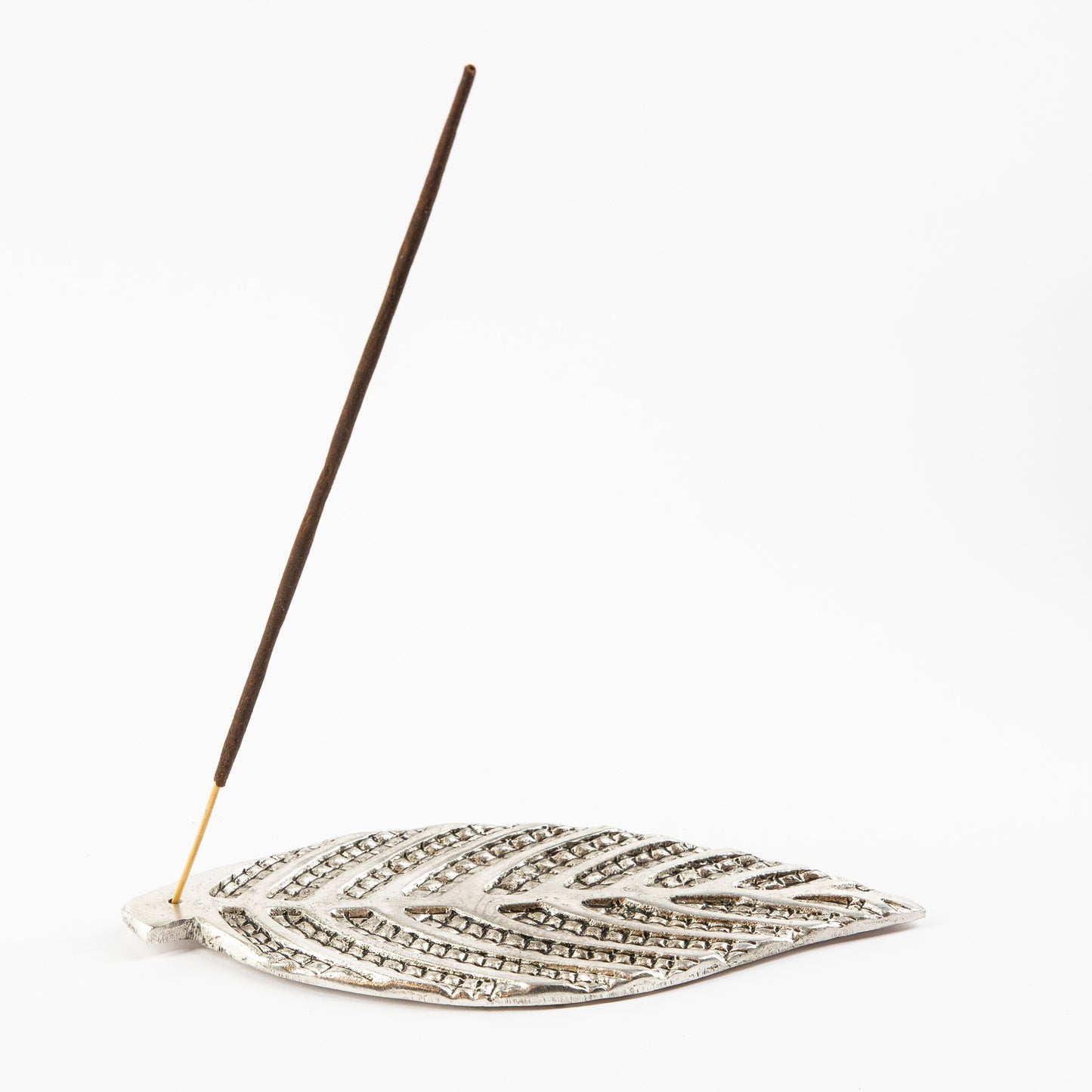 Leave Incense Holder - Silver - Incense Holder for Sticks and Cones