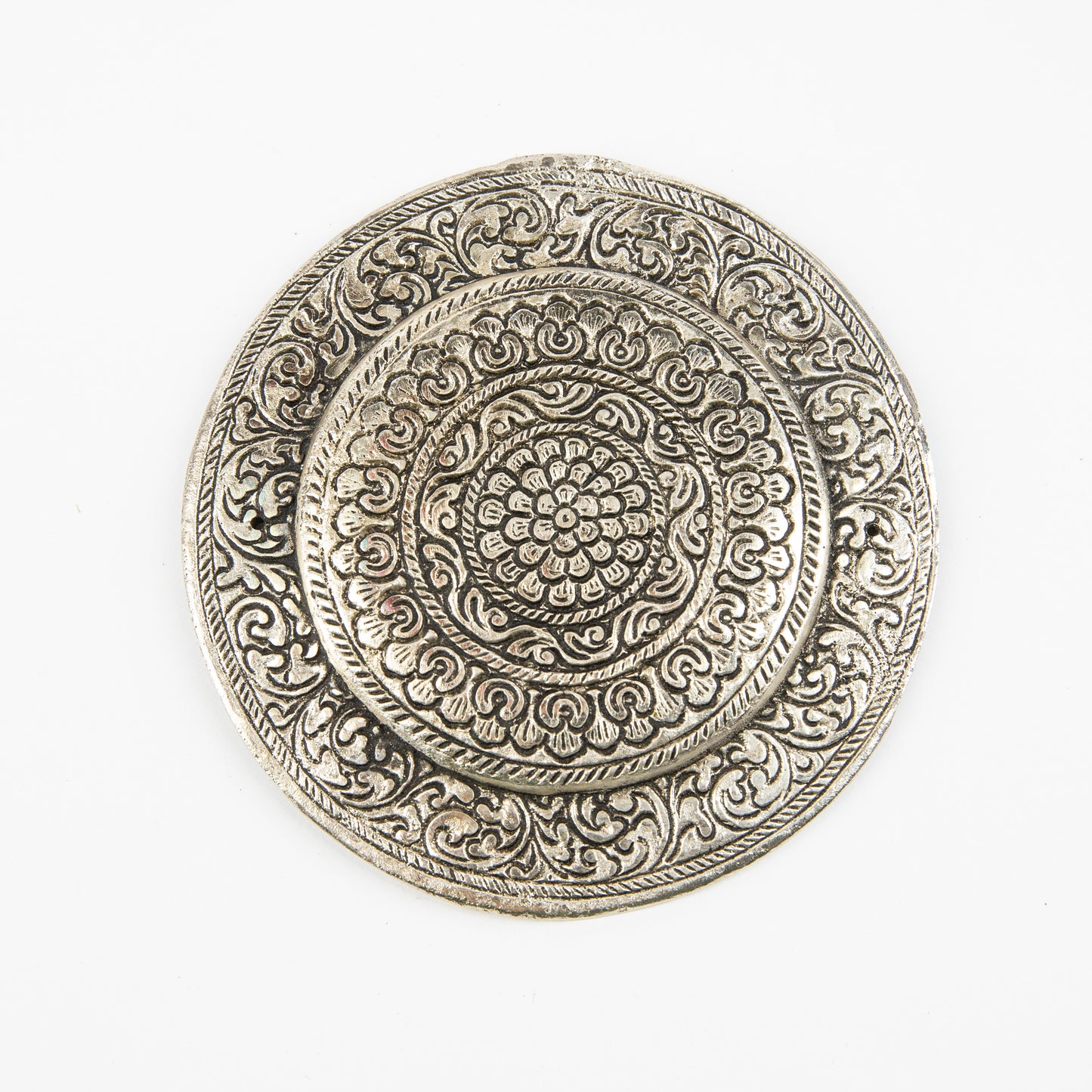 Om / Aum- Silver - Incense Holder for Sticks and Cones