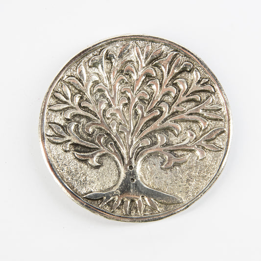 Tree of Life- Silver - Incense Holder for Sticks and Cones