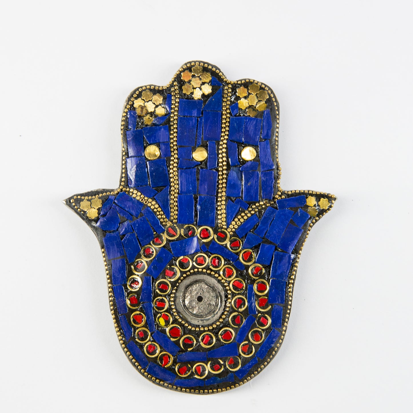 Hamsa Hand (2nds) - Blue - Incense Holder for Sticks and Cones