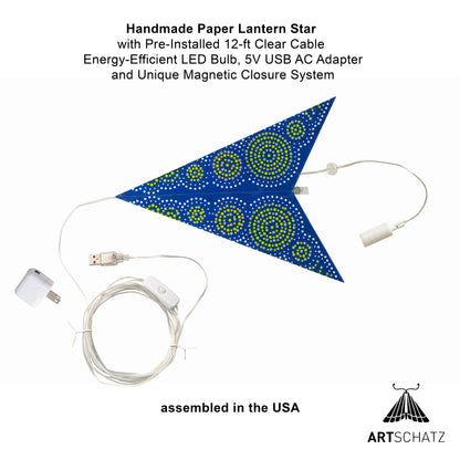 Kaleidoscope 5 Pointer 24" blue / green