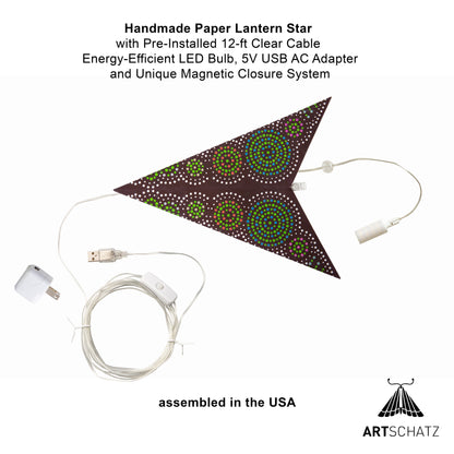 Kaleidoscope 5 Pointer 24" brown / green