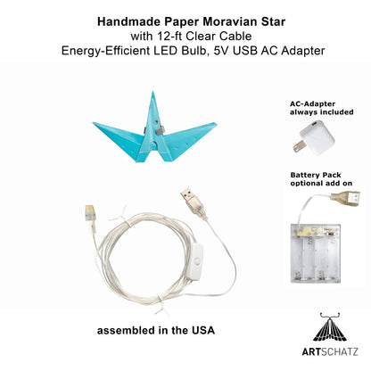Moravian Mini Star 7" Teal - Needle Punch