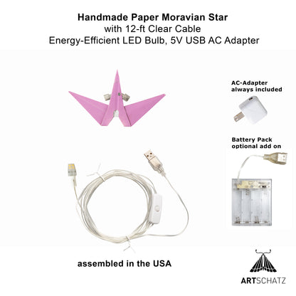 Moravian Mini Star 7" Pink
