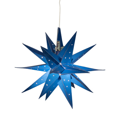 Moravian Mini Star 7" Navy Needle Punch