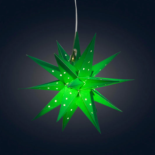 Moravian Mini Star 7" Green needle punch