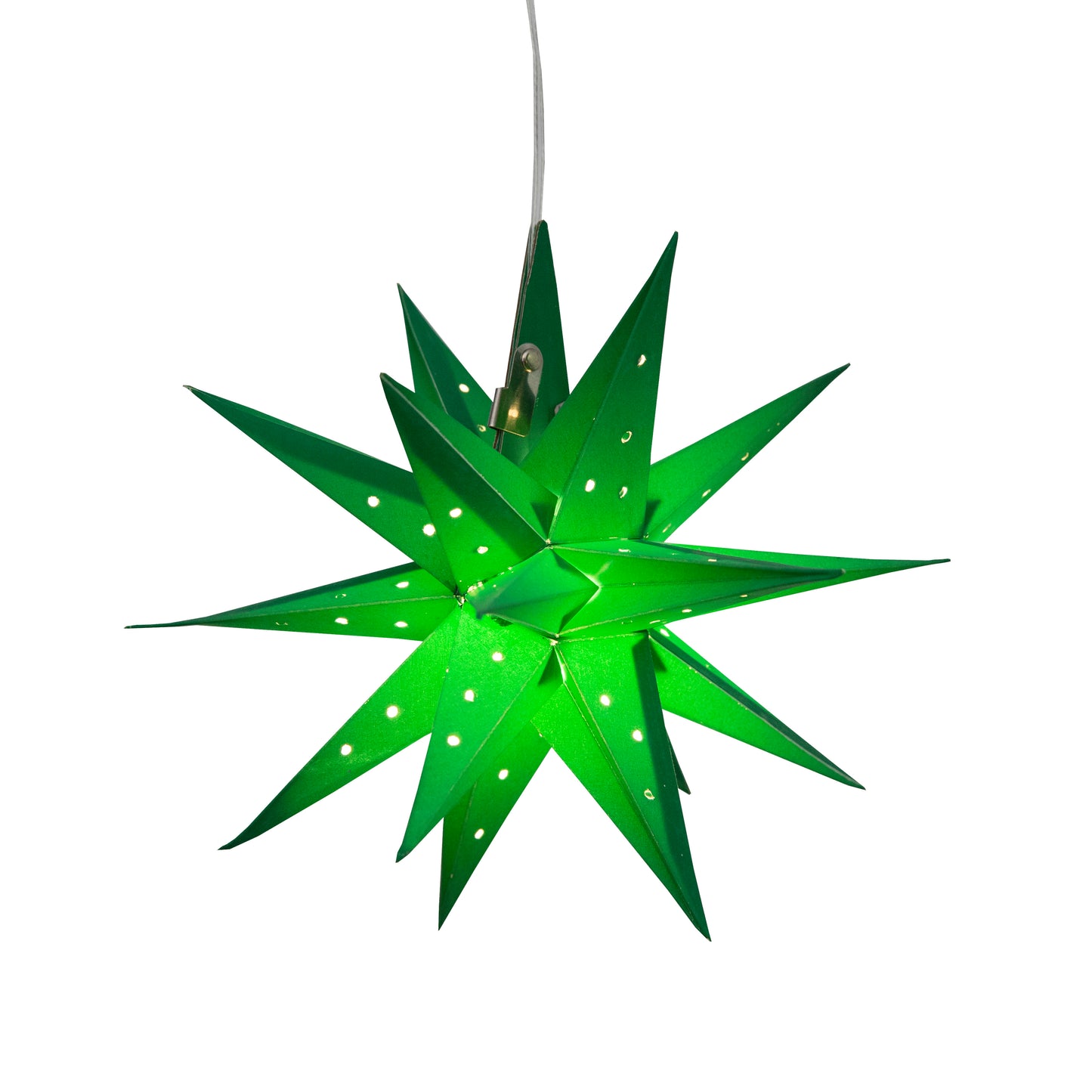 Moravian Mini Star 7" Green needle punch