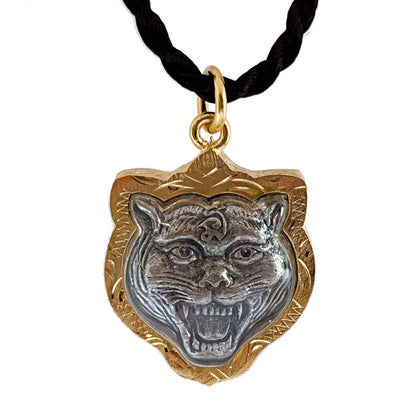 Tiger Amulet with Phra Pern Pendant