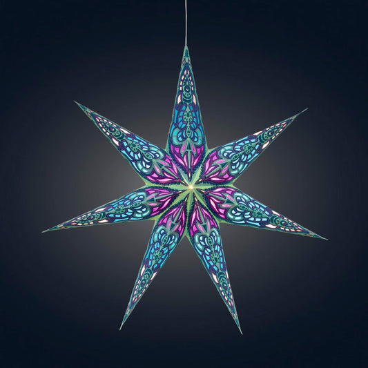 Nigella 7 Point 23" Green / Purple