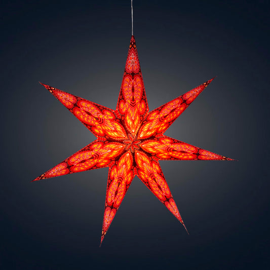 Phoenix 7 Point 23" Red w/ Glitter