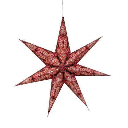 Phoenix 7 Point 23" Red w/ Glitter