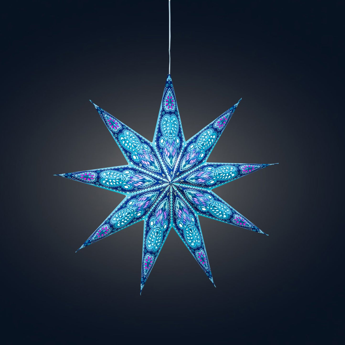 Phoenix 9 Point 17" Turquoise w Glitter