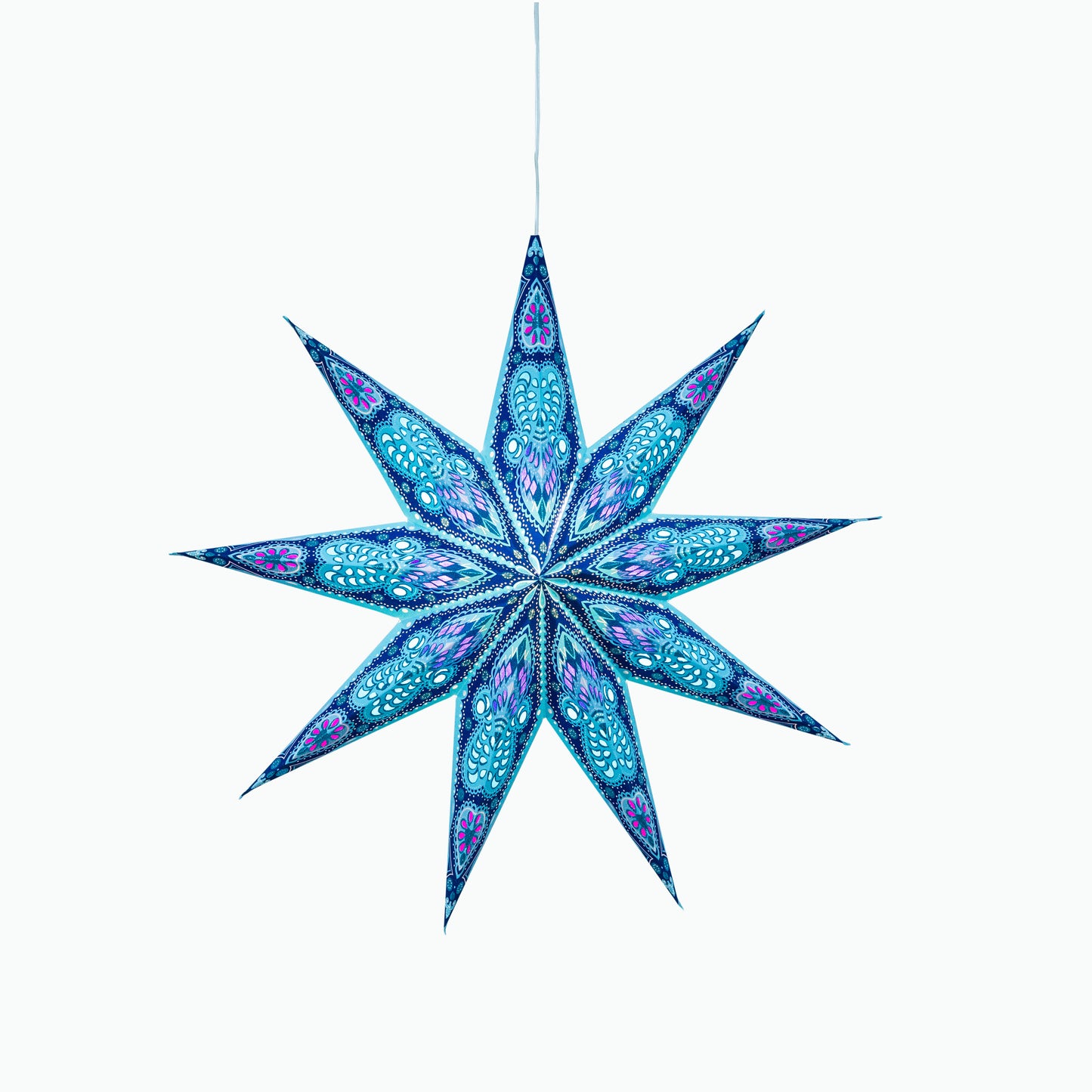 Phoenix 9 Point 17" Turquoise w Glitter