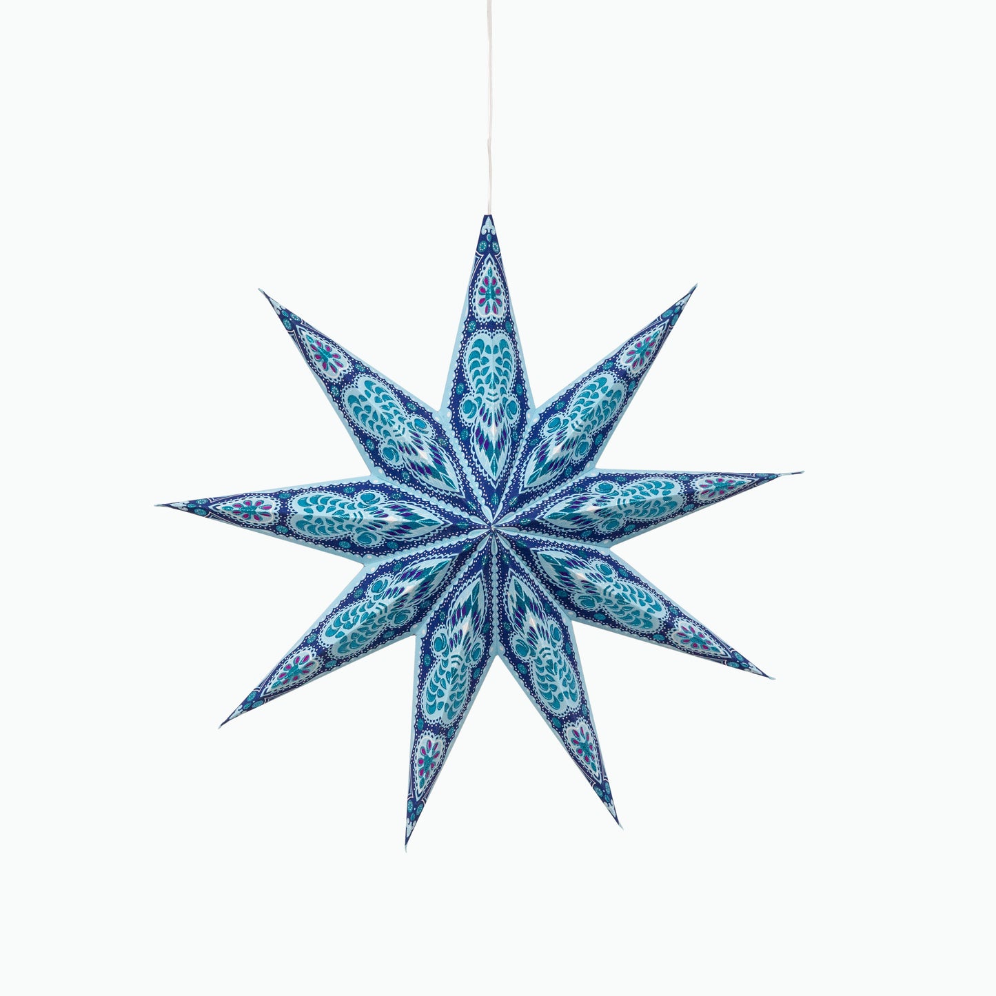 Phoenix 9 Point 17" Turquoise w Glitter