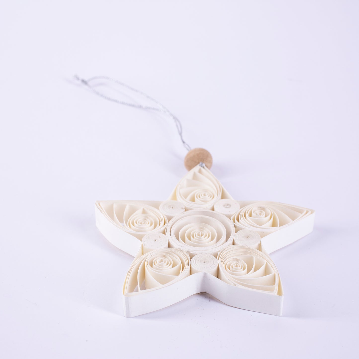 Quilling Star "Hami"  white - 4 inch Ø | Christmas / Winter