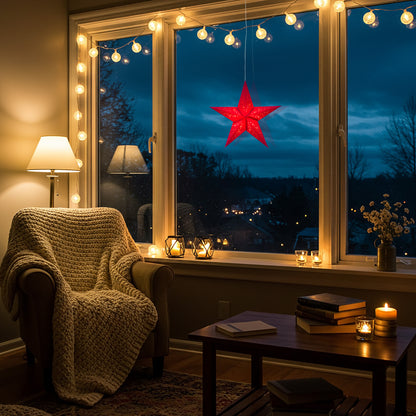 Twinkle Star 5 Point 15" Red
