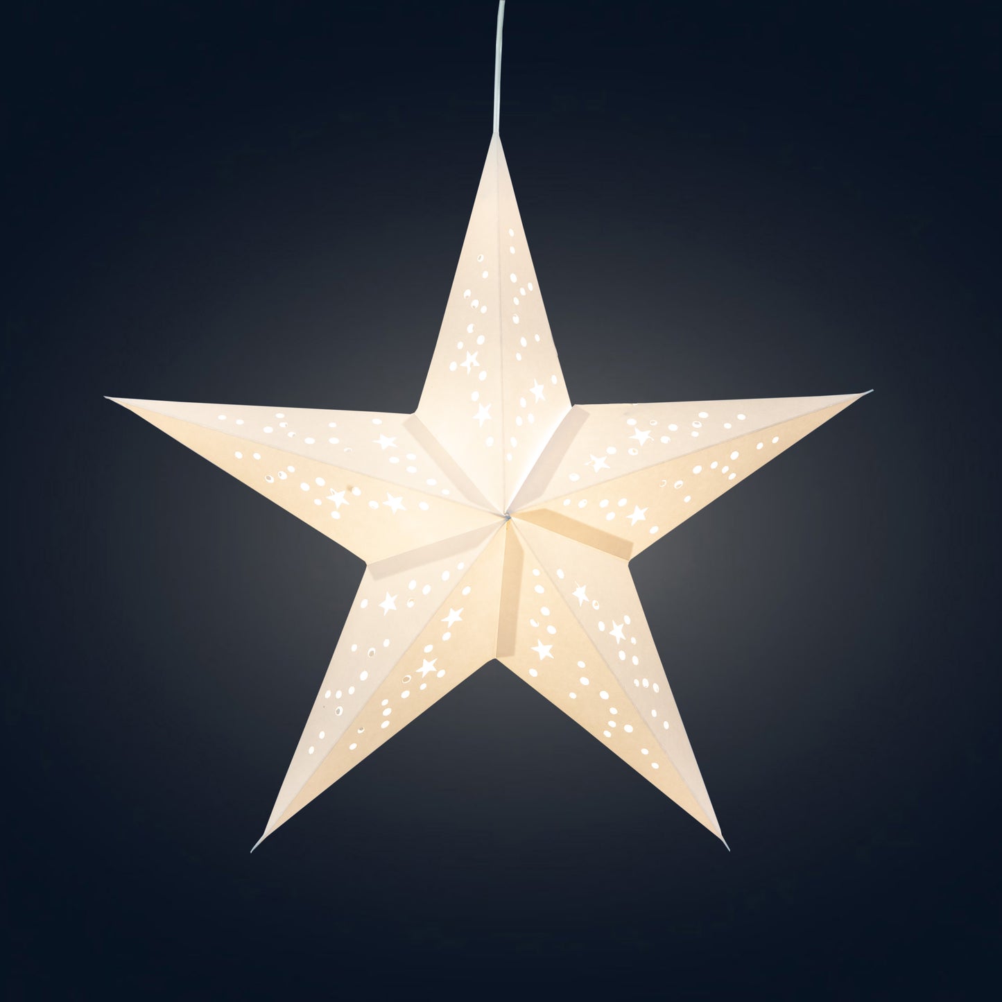 Twinkle Star 5 Point 15" White